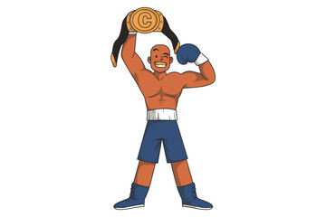 Champion Boxer Celebrating Victory