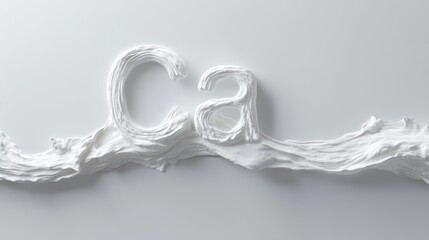 The concept of calcium contained in milk or milk products is rich in protein, the flow of milk shows the calcium symbol, an element of the chemical compound contained therein.