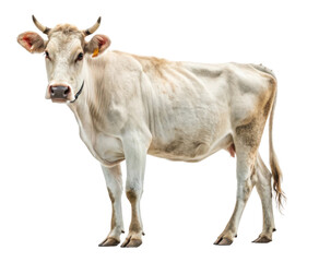 Beautiful Portrait of a Strong Cow Standing Proudly on a Farm with Nature Background