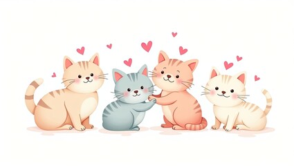 Obraz premium cat with heart