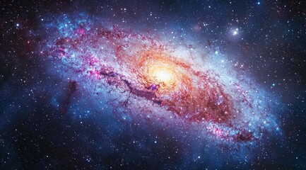 Fototapeta premium Mesmerizing celestial bodies illuminated in the vast universe. 