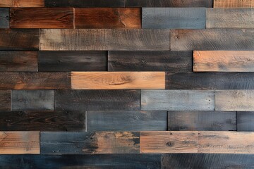 A dark, wooden wall with teal blue and brown colors, featuring a grunge, rustic, and vintage aesthetic.