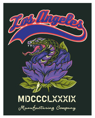 os Angeles California vintage typography. Vector illustration design for fashion graphics, prints, t shirts.