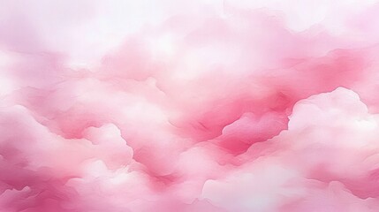Fototapeta premium Soft fluffy pink clouds creating a dreamy and serene sky with gentle light and smooth textures