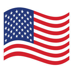 Fototapeta premium American flag isolated on white background