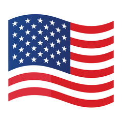 Fototapeta premium American flag isolated on white background