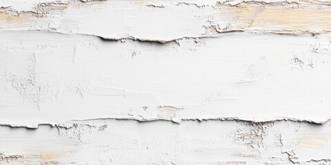 Peeling and cracked white paint on a wooden surface showing texture and signs of wear
