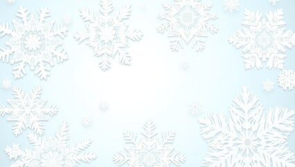 winter background with snowflakes