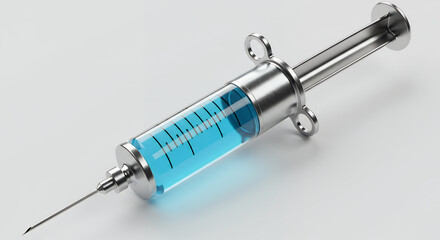 Syringe with Blue Liquid