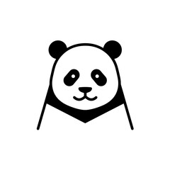 Minimalist Panda Bear Illustration