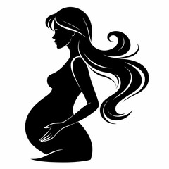 pregnant woman silhouette