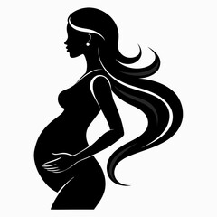 pregnant woman silhouette