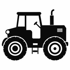 tractor isolated on white