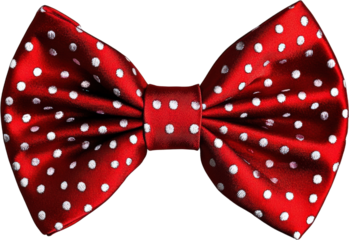 Elegant Red Polka Dot Bow Tie