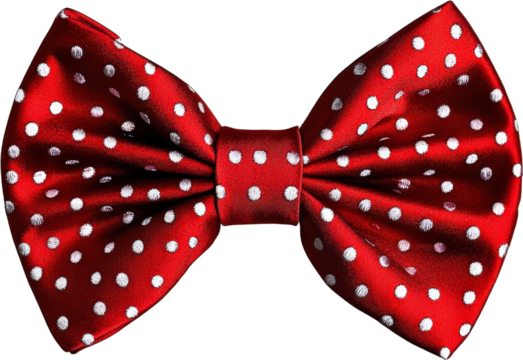 Elegant Red Polka Dot Bow Tie