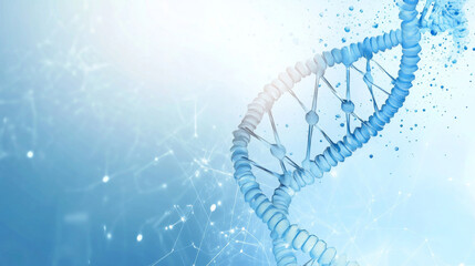 Naklejka premium Code of life chromosome DNA double helix structure 3D render