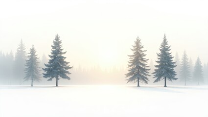 Obraz premium winter landscape with trees
