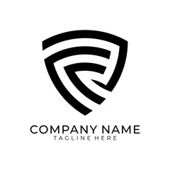 Letter F Shield Guard Logo Design