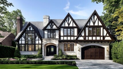 The fusion of traditional and modern styles in Tudor architecture.
