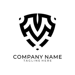 Letter M Shield Guard Logo Design