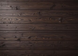 Naklejka premium Dark stained wood backdrop, knot details visible , deep, planks