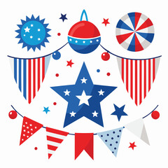 Obraz premium patriotic music isolated on white background