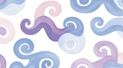 Abstract swirls in pastel colors