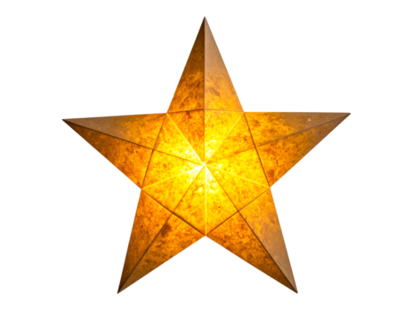 Golden Illuminated Star Ornament