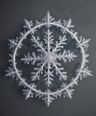 Delicate snowflake border design, perfect for Christmas cards and winter themes ,  background,  celebration,  graphic