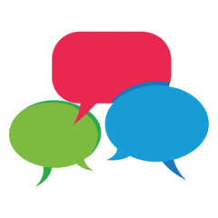 Speeches isolated on white background