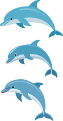 Fototapeta premium dolphin isolated on white background