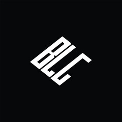 BLG letter logo design on black background.