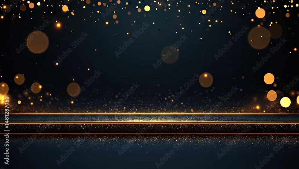 Poster a shimmering golden background filled with sparkling glitter. creating a festive atmosphere perfect 