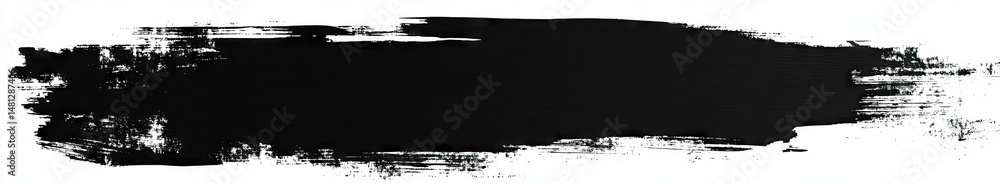 Poster a dramatic black paint stroke across a white canvas. symbolizing creativity and expression. with an 