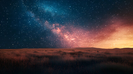 Celestial Symphony: A mesmerizing cosmic tapestry unfolds, revealing a panorama of stars, constellations, and celestial wonders across the night sky.