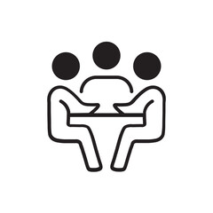 people in a meeting glyph