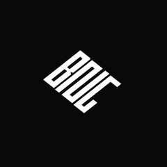 BNG letter logo design on black background.