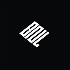 BNL letter logo design on black background.