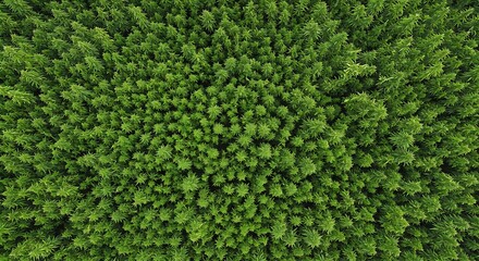 Aerial View of Evergreen Tree Canopy