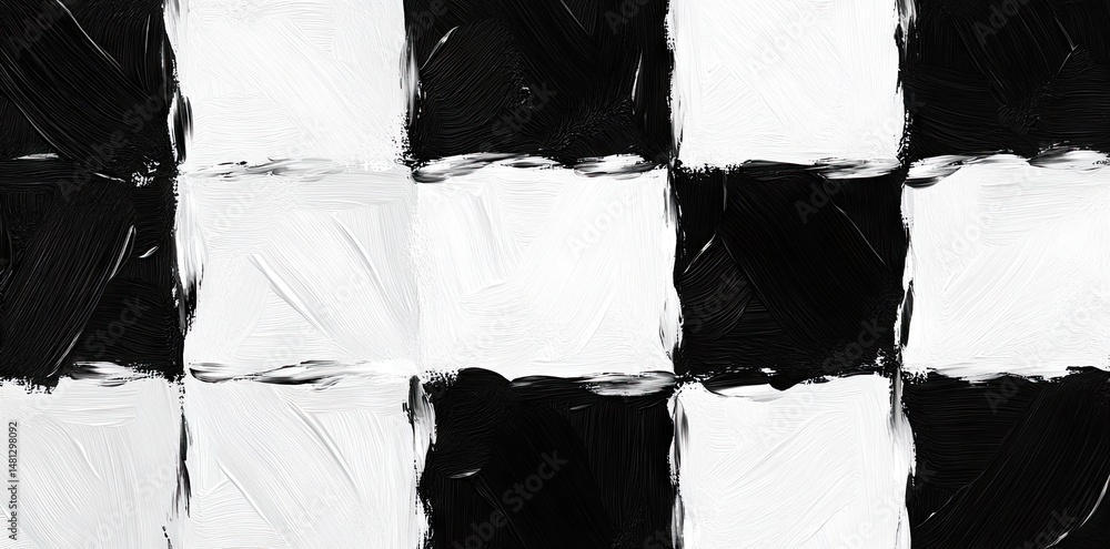 Aufkleber a close-up view of a modern textured wall featuring a pattern of black and silver tiles. creating a 