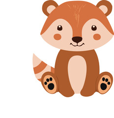 cute animal flat vector 