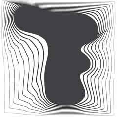 Square shape with gradient line modern, logo, science, future, digital