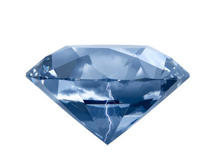 Blue Diamond With Storm Inside