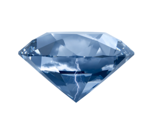 Blue Diamond With Storm Inside