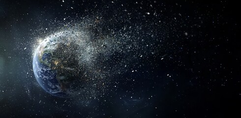 Naklejka premium A powerful representation of planetary devastation.