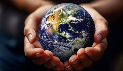 Symbolizing care and protection of our planet 