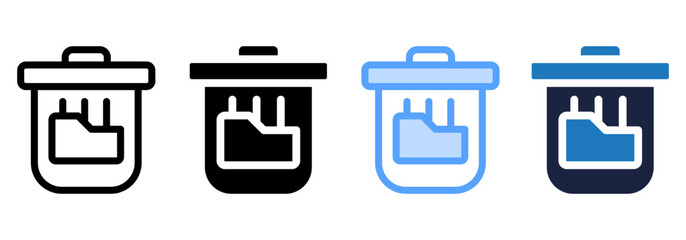 Trash folder best multistyle icon sheet collection