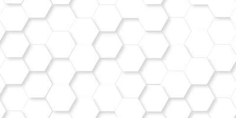 Abstract emboss white Hexagonal Background. Luxury White Pattern. Futuristic minimal honeycomb mosaic white background. geometric mesh cell texture. modern futuristic wallpaper.