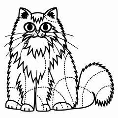 Fototapeta premium Craft a detailed silhouette of a cat Vector Art 