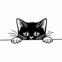 Obraz premium Craft a detailed silhouette of a cat Vector Art 